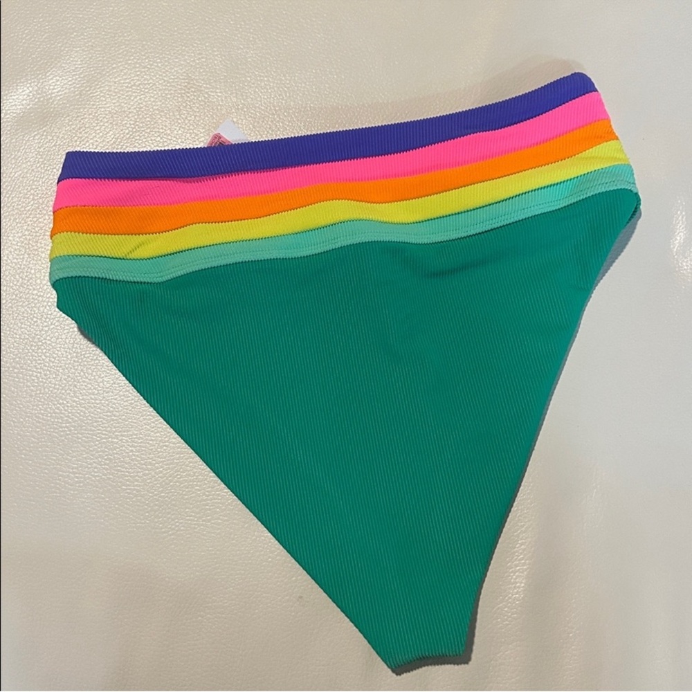 NWT Beach Riot Millie Ribbed Colorblock High
Waisted Swim Bottom - Picture 11 of 11